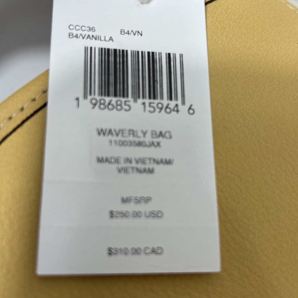 Coach Waverly Bag CCC36 Yellow Natural Grain Leather Crossbody Shoulder NWT - Picture 9 of 9